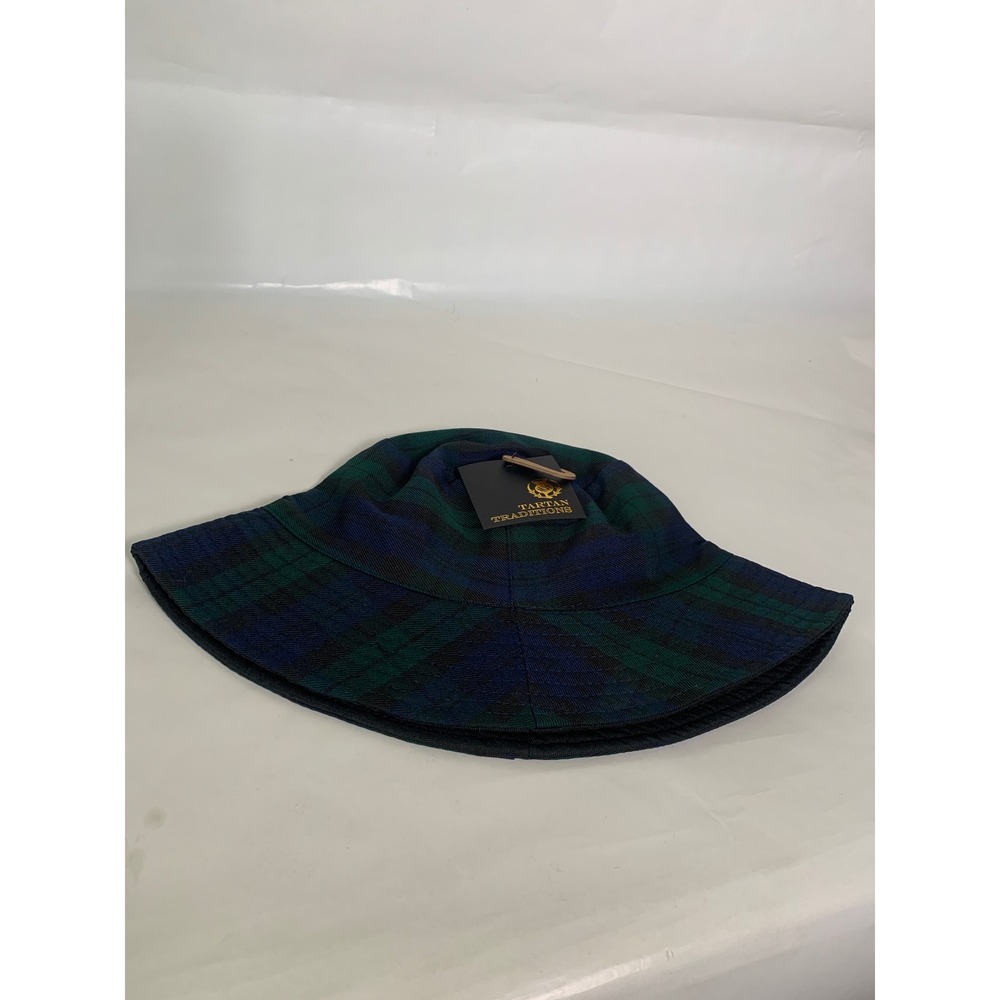 Tartan Traditions Bucket Hat Unisex One Size Black Watch Blue Green Plaid New - Picture 10 of 15